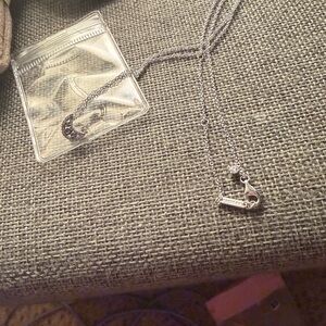 Pandora Silver Double-Lariat Necklace with Moon Charm